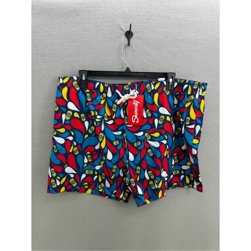 NWT Shinesty Mens Beer Samuel Adams Swim Trunks Shorts Size XXL
